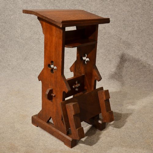 fig 2. Antique Oak Lectern Bible Prayer Stand Victorian English Ecclesiastical c1880