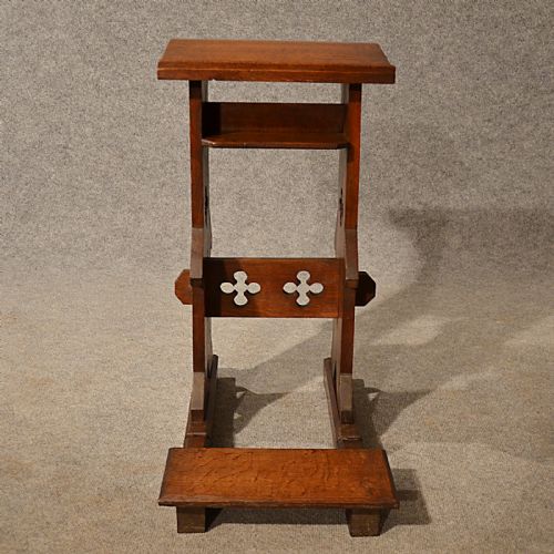 fig 3. Antique Oak Lectern Bible Prayer Stand Victorian English Ecclesiastical c1880