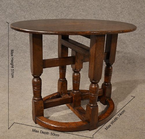 fig 1. Antique Oval Table Lamp Occasional Sofa Side Victorian English Solid Oak c1850