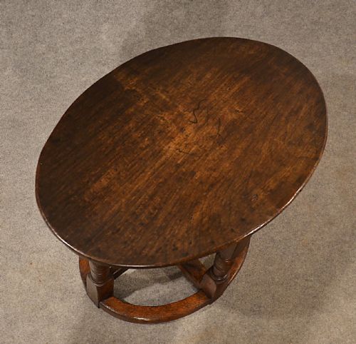 fig 2. Antique Oval Table Lamp Occasional Sofa Side Victorian English Solid Oak c1850