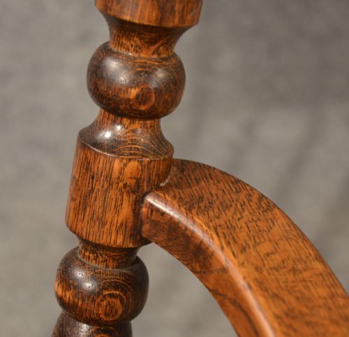 fig 3. Vintage Oak Windsor Rocking Easy Chair Armchair Excellent Condition Art Deco