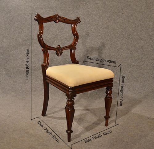 fig 1. Antique Dining Chairs Rosewood Set of 6 Fine Quality William IV English c1835