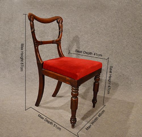 fig 1. Antique Dining Chairs Rosewood Set of 4 Fine Quality William IV English c1835