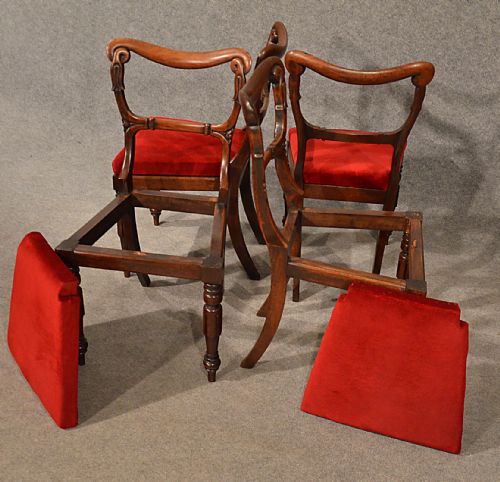 fig 2. Antique Dining Chairs Rosewood Set of 4 Fine Quality William IV English c1835