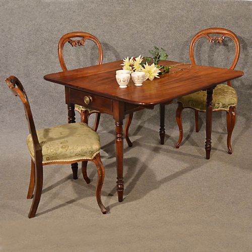 Antique Table Pembroke Drop Leaf Lamp Dining Display Fine English Regency C1830