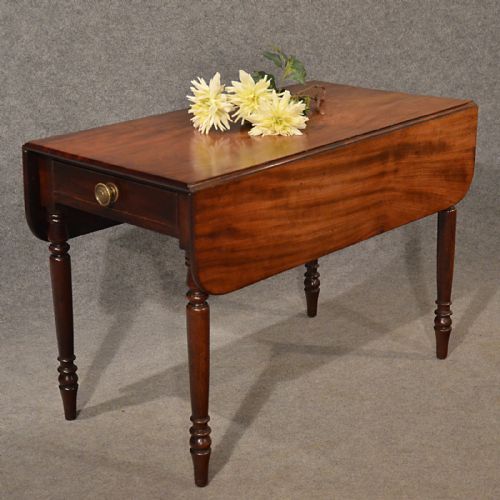 fig 3. Antique Table Pembroke Drop Leaf Lamp Dining Display Fine English Regency c1830