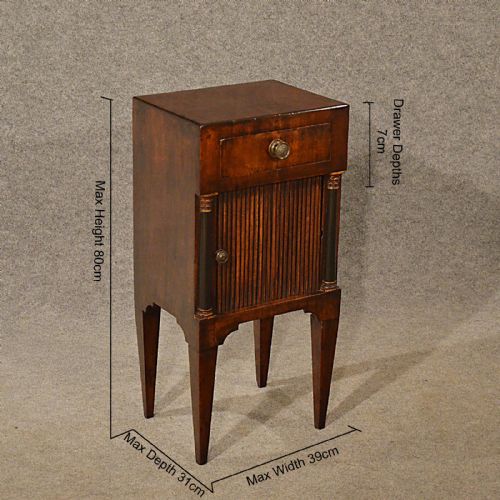 fig 1. Antique Small Side Cabinet Bedside Stand Quality Mahogany English Regency c1820