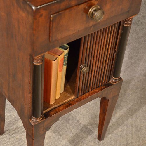 fig 4. Antique Small Side Cabinet Bedside Stand Quality Mahogany English Regency c1820