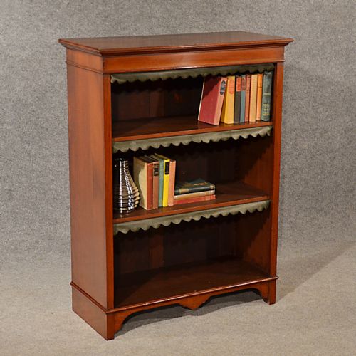 Antique Bookcase Display Library Book Cabinet English Victorian Walnut C1900