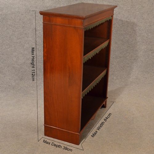 fig 1. Antique Bookcase Display Library Book Cabinet English Victorian Walnut c1900
