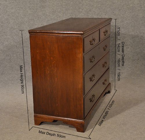 fig 1. Antique Chest of Drawers Georgian English Oak Tallboy c1800