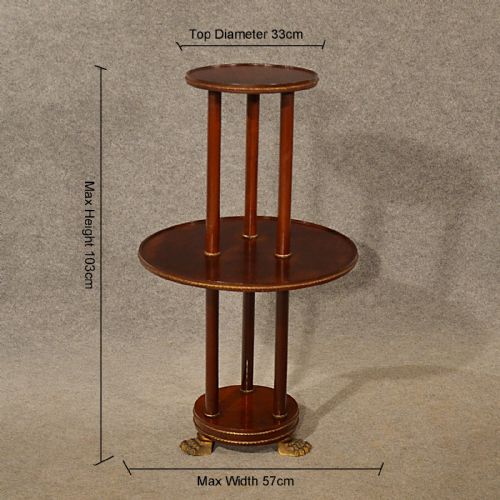 fig 1. Antique Display Table Dumb Waiter Jardiniere Stand Torchere Empire Style c1880