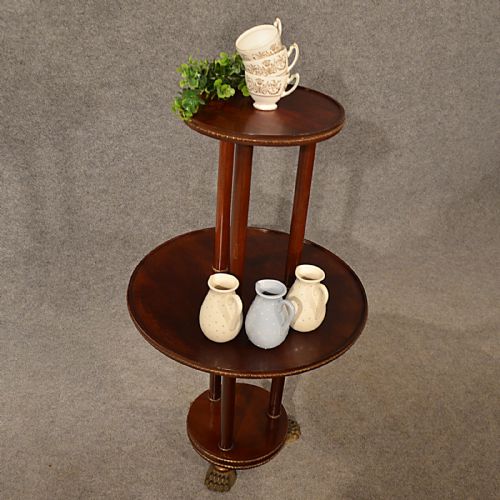 fig 3. Antique Display Table Dumb Waiter Jardiniere Stand Torchere Empire Style c1880