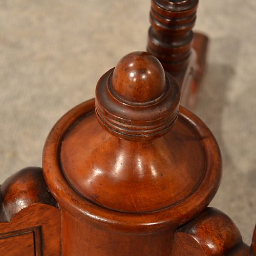 fig 3. Antique Chess Table Games Lamp Wine Tripod Fine Mahogany English Victorian c1870