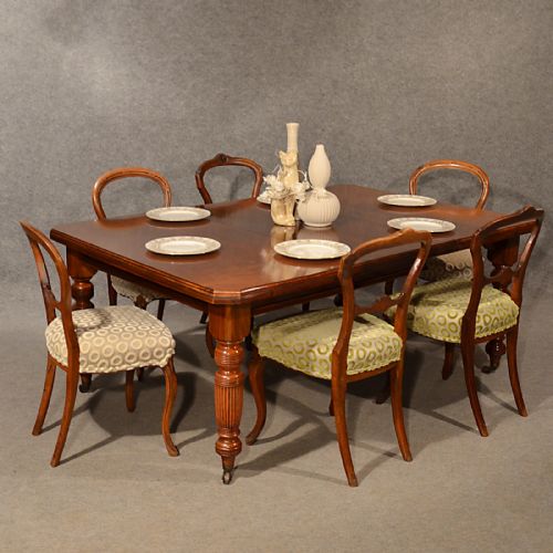 Antique Extending Kitchen Dining Table Mahogany Victorian 4 - 8 Seater C1890