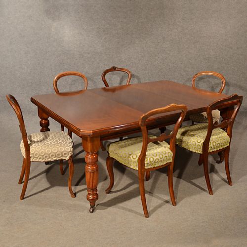 fig 2. Antique Extending Kitchen Dining Table Mahogany Victorian 4 - 8 Seater c1890