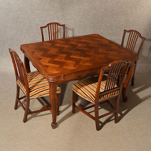 Antique Extending Kitchen Dining Table French Oak Draw Leaf 4 - 8 Seater C1900