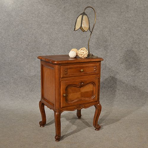Antique Small Cabinet Side Table Bedside Cupboard Unit Quality French Oak C1900