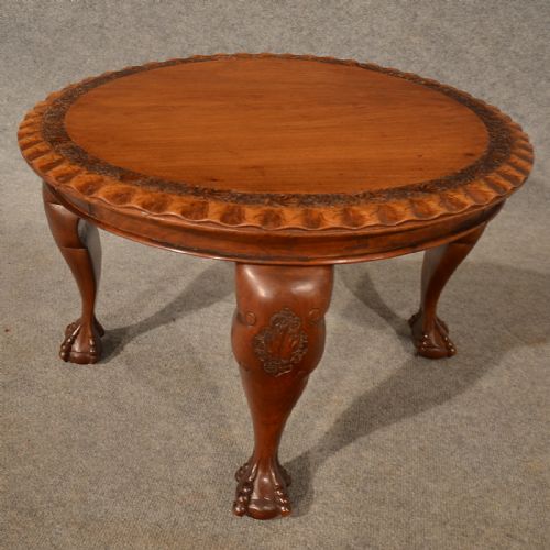 fig 2. Antique Quality Low Table Side Coffee Magazine Table Asian Mahogany Art Deco