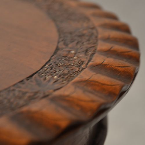 fig 3. Antique Quality Low Table Side Coffee Magazine Table Asian Mahogany Art Deco