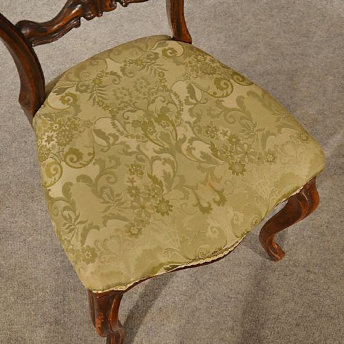 fig 2. Antique Side Chair Study Desk Hall Dining Seat Victorian Cabriole English c1850