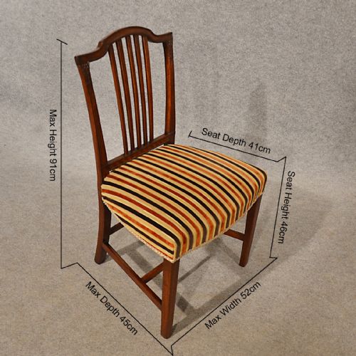 fig 1. Antique Dining Chairs Set of 5 Quality Mahogany Georgian Sheraton English c1800