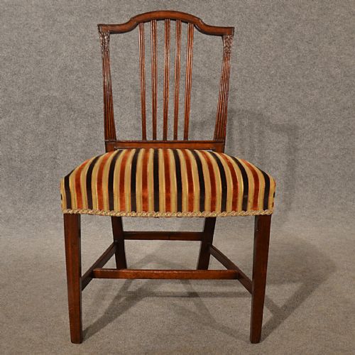 fig 2. Antique Dining Chairs Set of 5 Quality Mahogany Georgian Sheraton English c1800