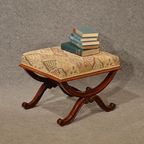 Antique Stool Footstool Dressing Seat Mahogany Quality English Regency C1830