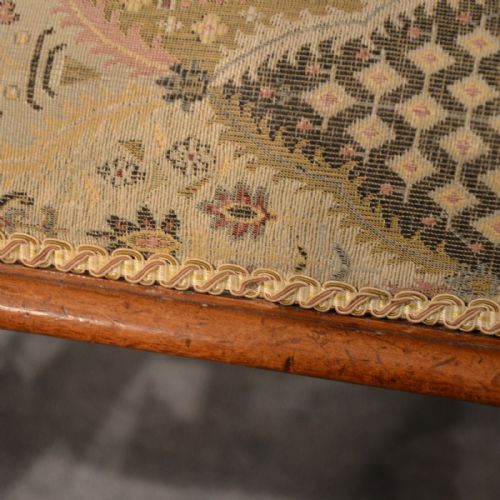 fig 3. Antique Stool Footstool Dressing Seat Mahogany Quality English Regency c1830
