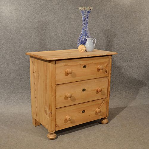 Antique Pine Small Chest of Drawers Quality Original English Victorian C1880
