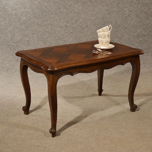 Antique Oak Coffee Table Serving Tea Art Deco Vintage Occasional Table C1930