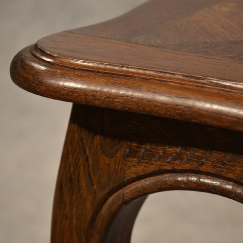 fig 3. Antique Oak Coffee Table Serving Tea Art Deco Vintage Occasional Table c1930