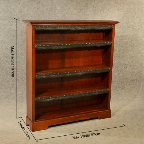 fig 1. Antique Bookcase Display Library Book Cabinet English Victorian Mahogany c1900