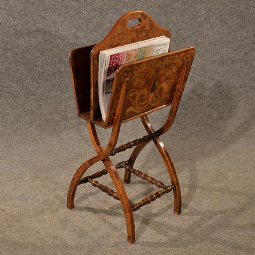 Antique Magazine Stand Newspaper Rack Sheet Music Quality Art Deco C1930