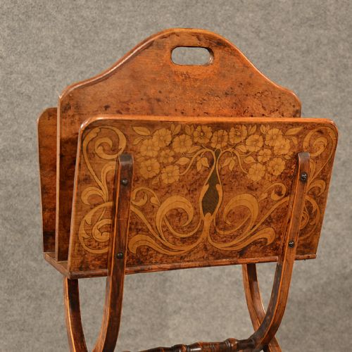 fig 2. Antique Magazine Stand Newspaper Rack Sheet Music Quality Art Deco c1930