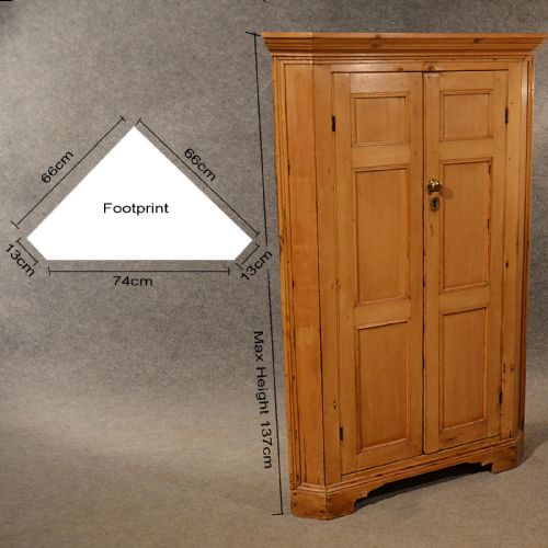 fig 1. Antique Pine Corner Cabinet Cupboard Larder Original English Victorian c1900