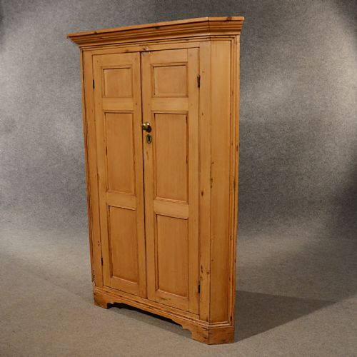 fig 2. Antique Pine Corner Cabinet Cupboard Larder Original English Victorian c1900