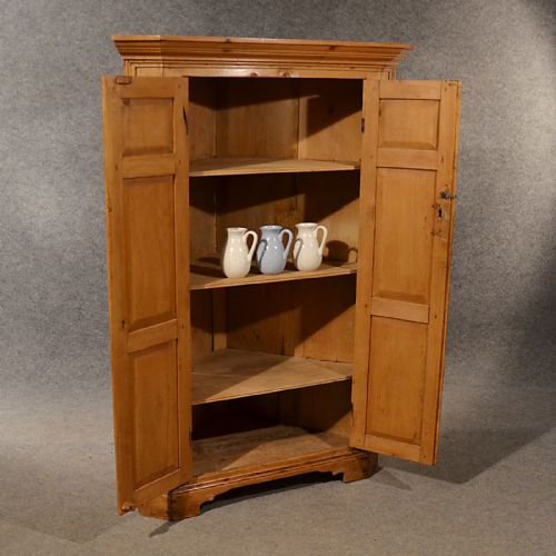 fig 3. Antique Pine Corner Cabinet Cupboard Larder Original English Victorian c1900