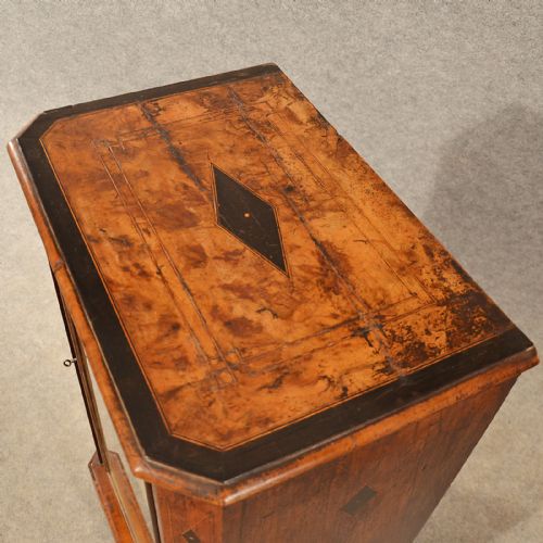 fig 3. Antique Music Cupboard Display Cabinet Bookcase Burr Walnut Victorian c1870