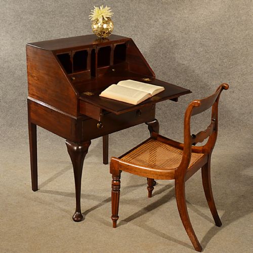 Antique Small Bureau Campaign Writing Study Desk Quality English Victorian C1900