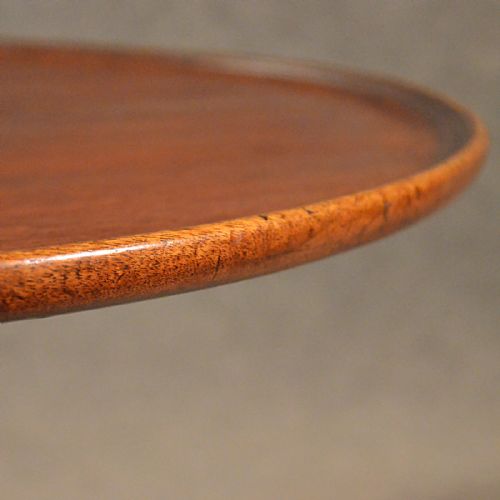 fig 2. Antique Tripod Table Lamp Display Round Top Mahogany English Victorian c1900
