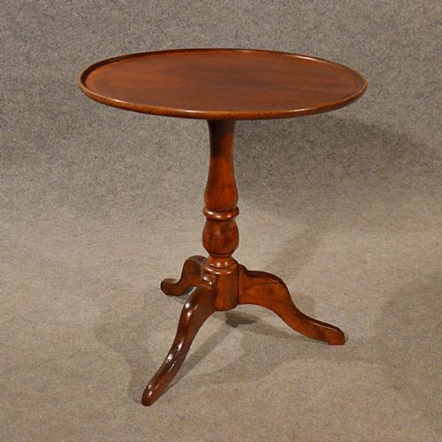 fig 3. Antique Tripod Table Lamp Display Round Top Mahogany English Victorian c1900
