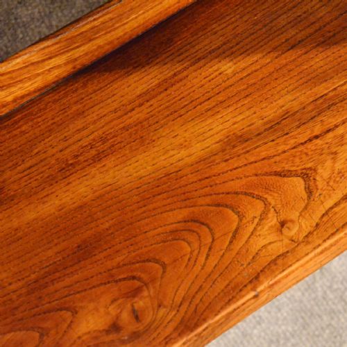 fig 2. Antique Bookcase Display Wall Shelves Whatnot Solid English Elm Victorian c1900