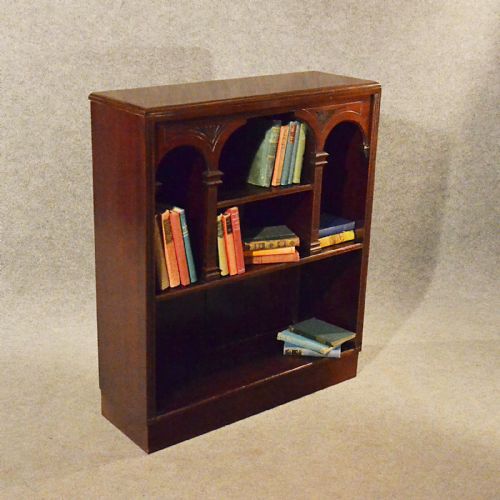 Antique Bookcase Display Library Book Cabinet English Edwardian Mahogany C1910
