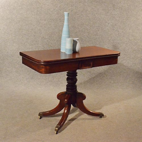 Antique Table Card Games Tea Sofa Hall Folding English Regency Mahogany C1830