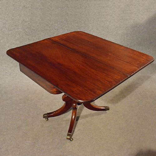 fig 3. Antique Table Card Games Tea Sofa Hall Folding English Regency Mahogany c1830