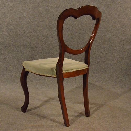 fig 2. Antique Side Chair Study Desk Hall Dining Seat Victorian Cabriole English c1850