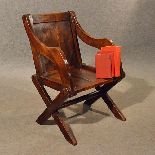 Antique Oak Glastonbury Study Desk Elbow Country Chair Quality Armchair C1900