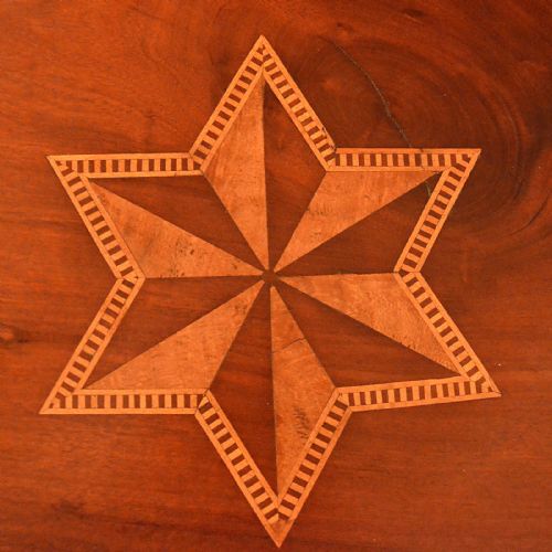 fig 2. Antique Side Table Lamp Wine Occasional Mahogany Maple Inlay Victorian c1890