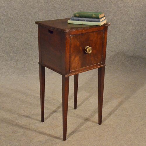 Antique Small Side Cabinet Bedside Lamp Stand Pot Cupboard English Regency C1820